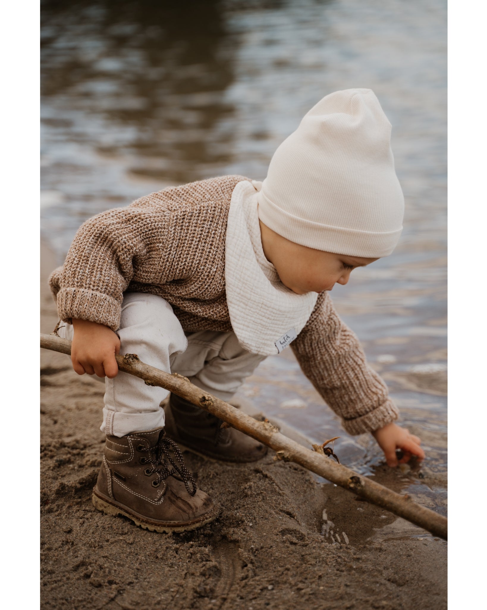 Musselin-Lätzchen • Beige - hutch&putch GmbH