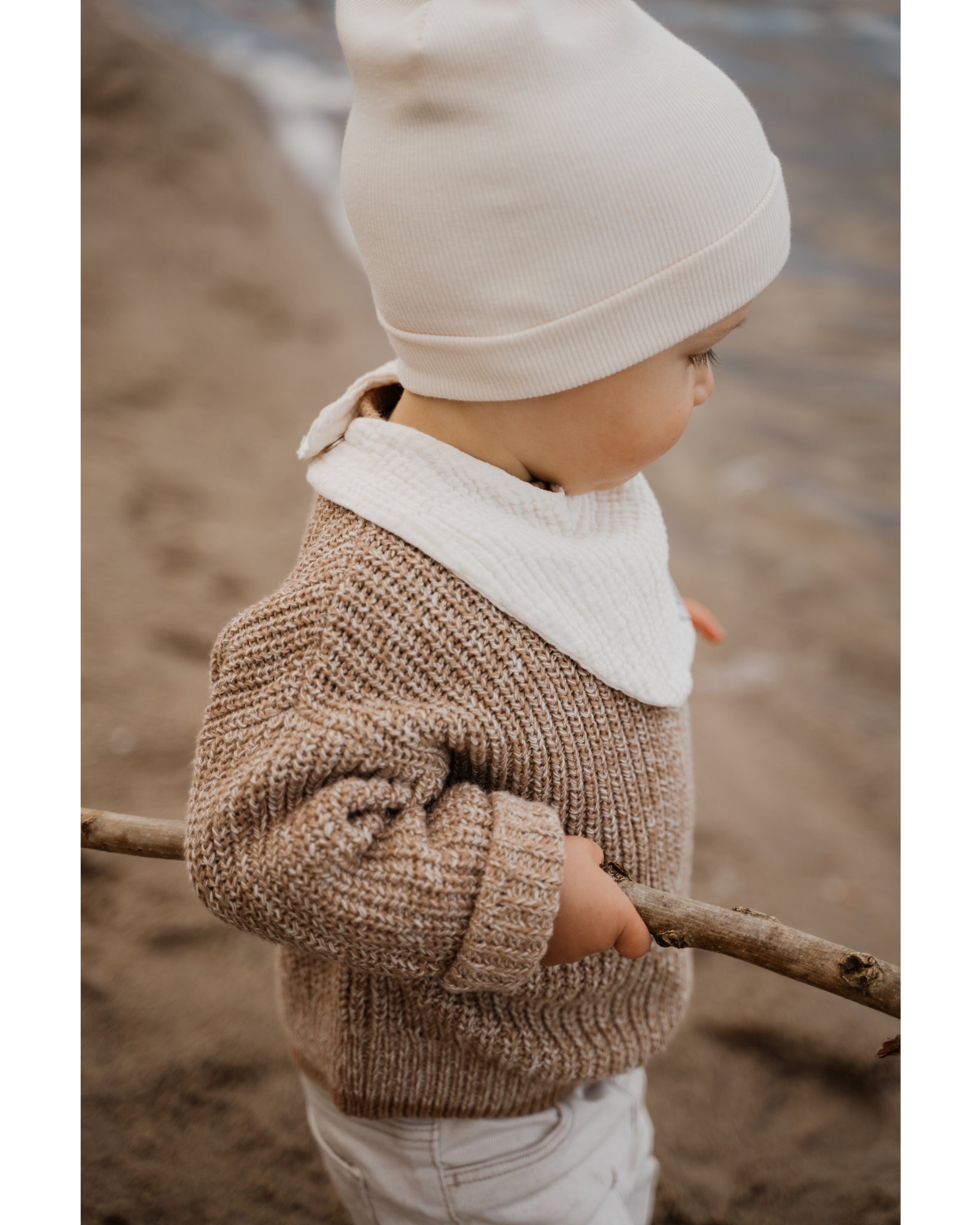 Musselin-Lätzchen • Beige - hutch&putch GmbH