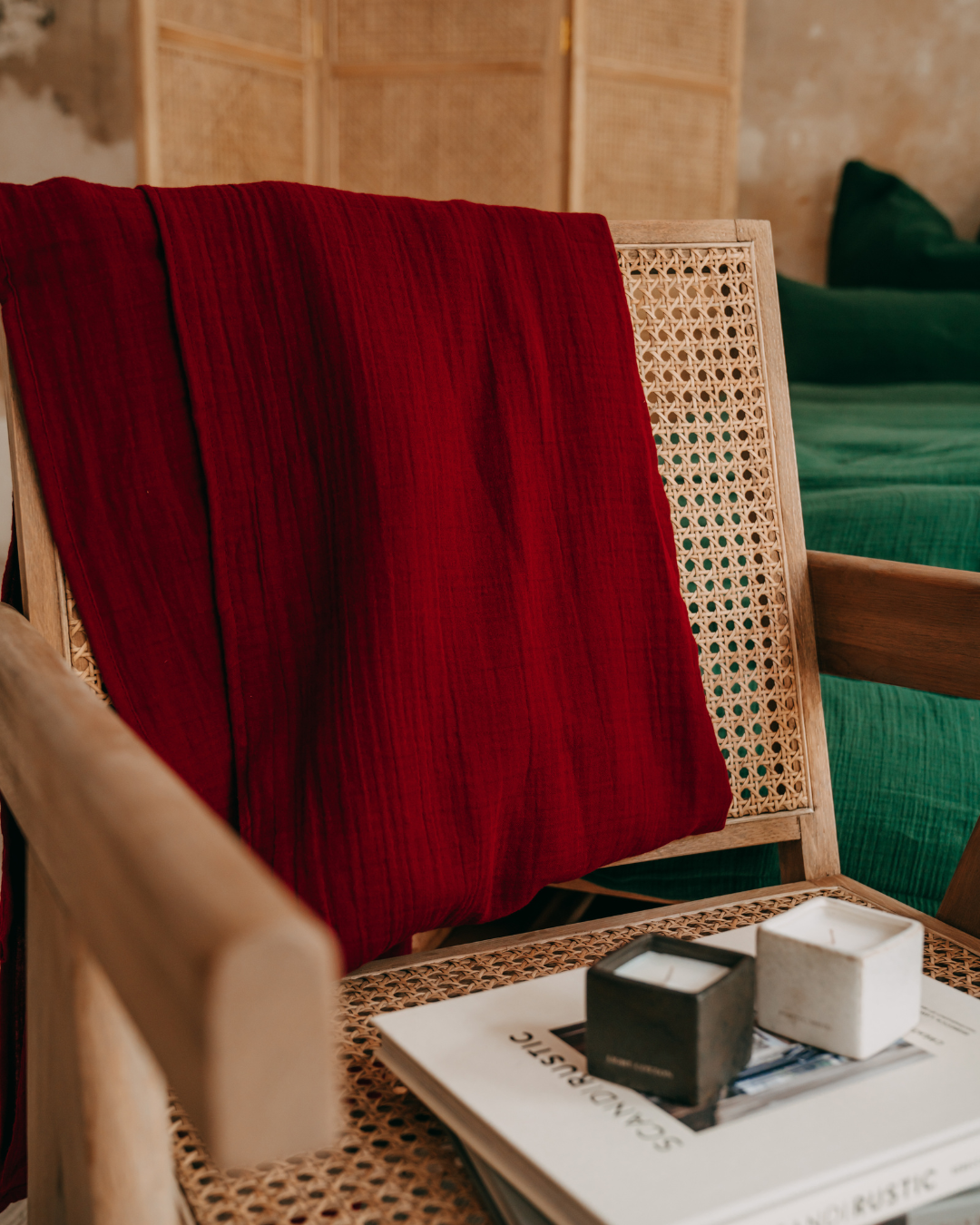 Muslin summer blanket "Josephin" • Cranberry - hutch&putch GmbH