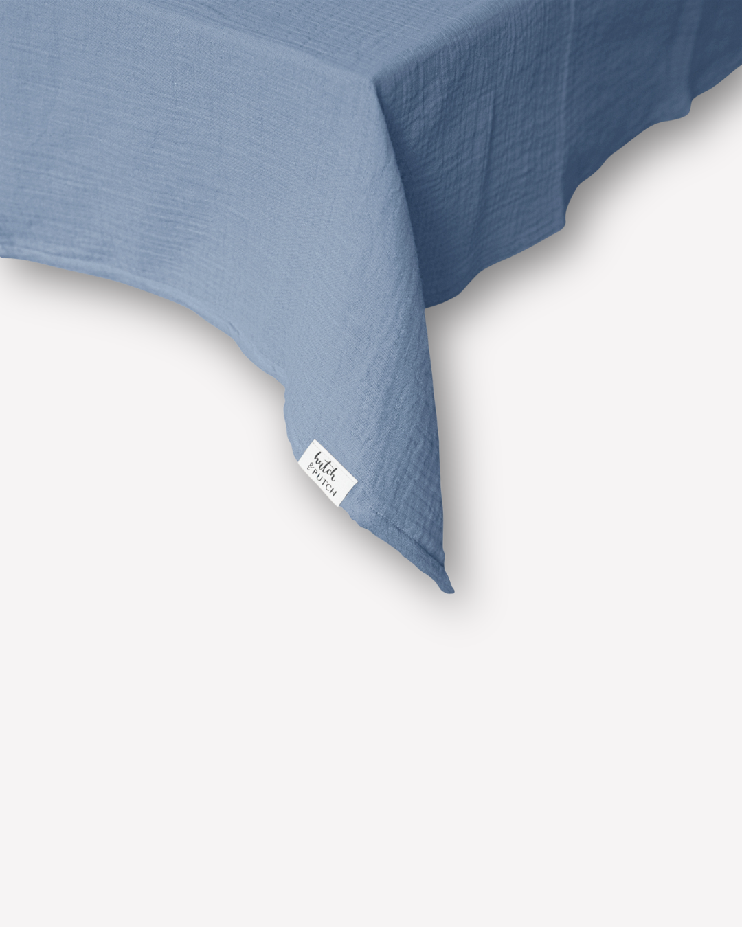 Musselin-Tischdecke "Angelina" • Dusty Blue - hutch&putch GmbH