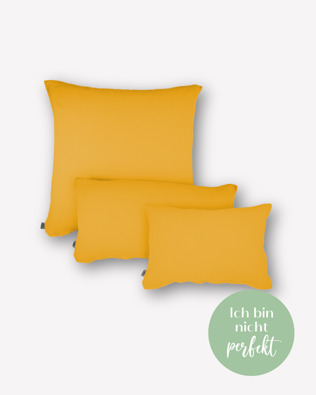Musselin-Kopfkissen • 80x40 cm • Liebe auf den 2. Blick - hutch&putch GmbH