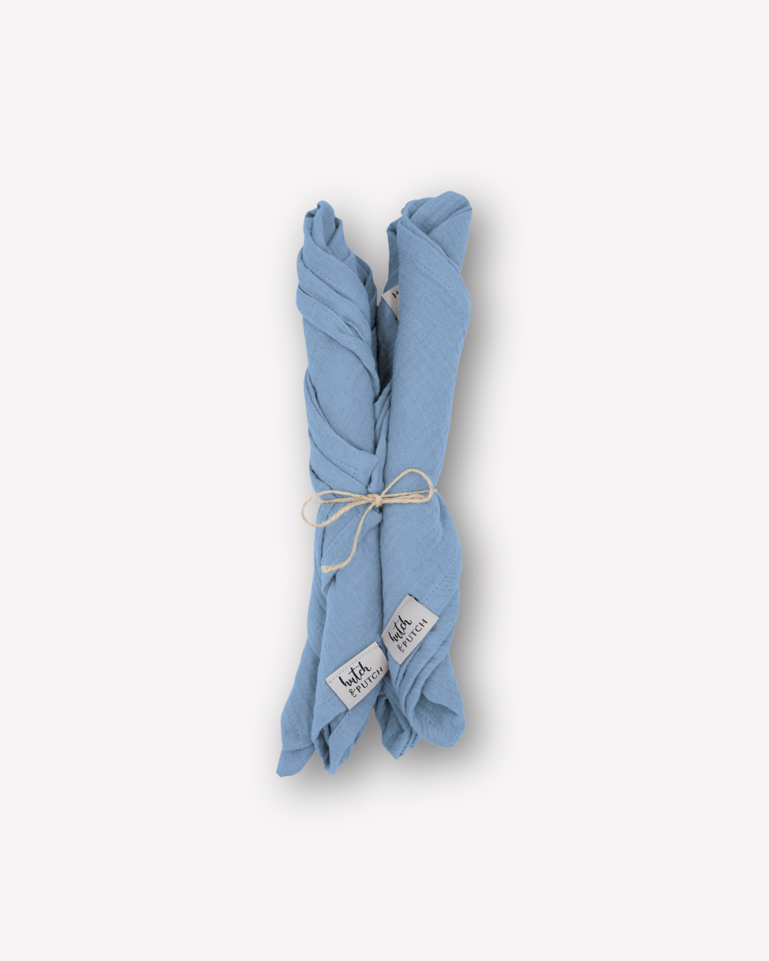 Musselin-Servietten "Anne-Marie" • Dusty Blue - hutch&putch GmbH