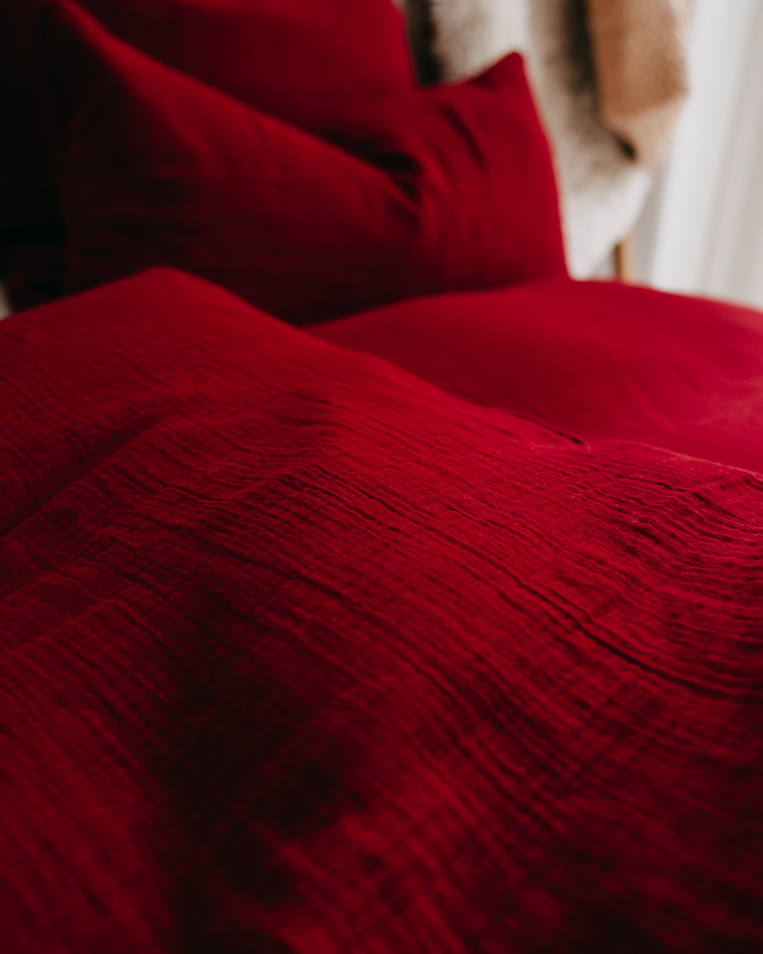 Bio Bettwäsche "Eliane" • Cranberry - hutch&putch GmbH