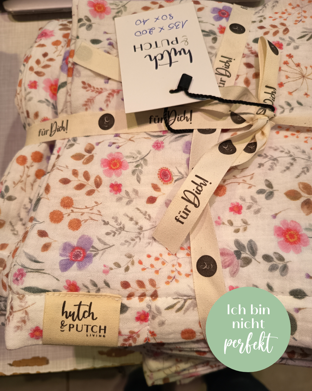 Musselin-Kopfkissen "Wildflowers" • Liebe auf den 2. Blick - hutch&putch GmbH