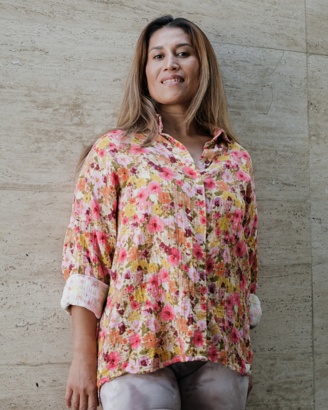 Oversize Musselin-Bluse "Maja" • Flowerful Edition - hutch&putch GmbH