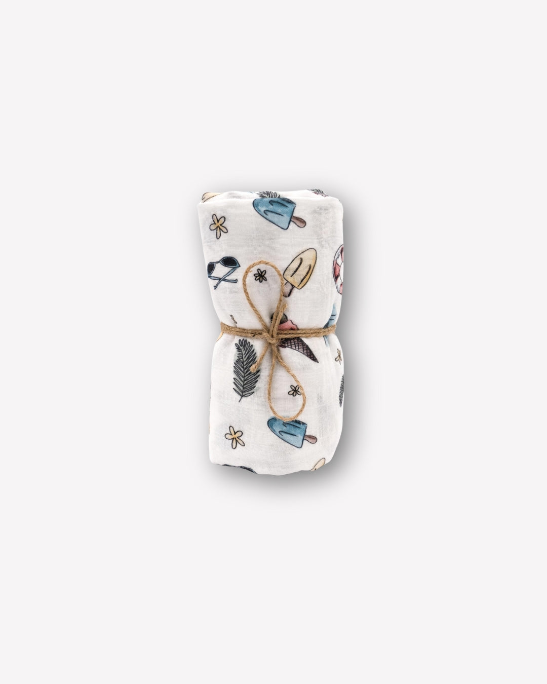 Mulltuch Bio Baumwolle 120x120cm • Beach Day - hutch&putch GmbH
