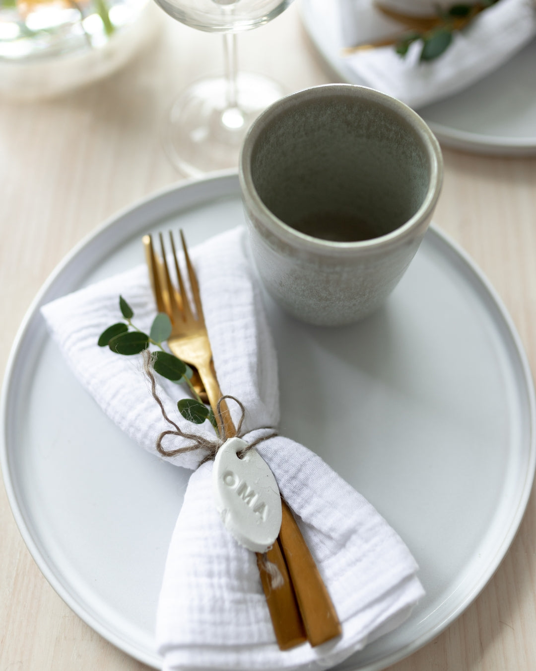 Musselin-Servietten "Anne-Marie" • Off-White - hutch&putch GmbH