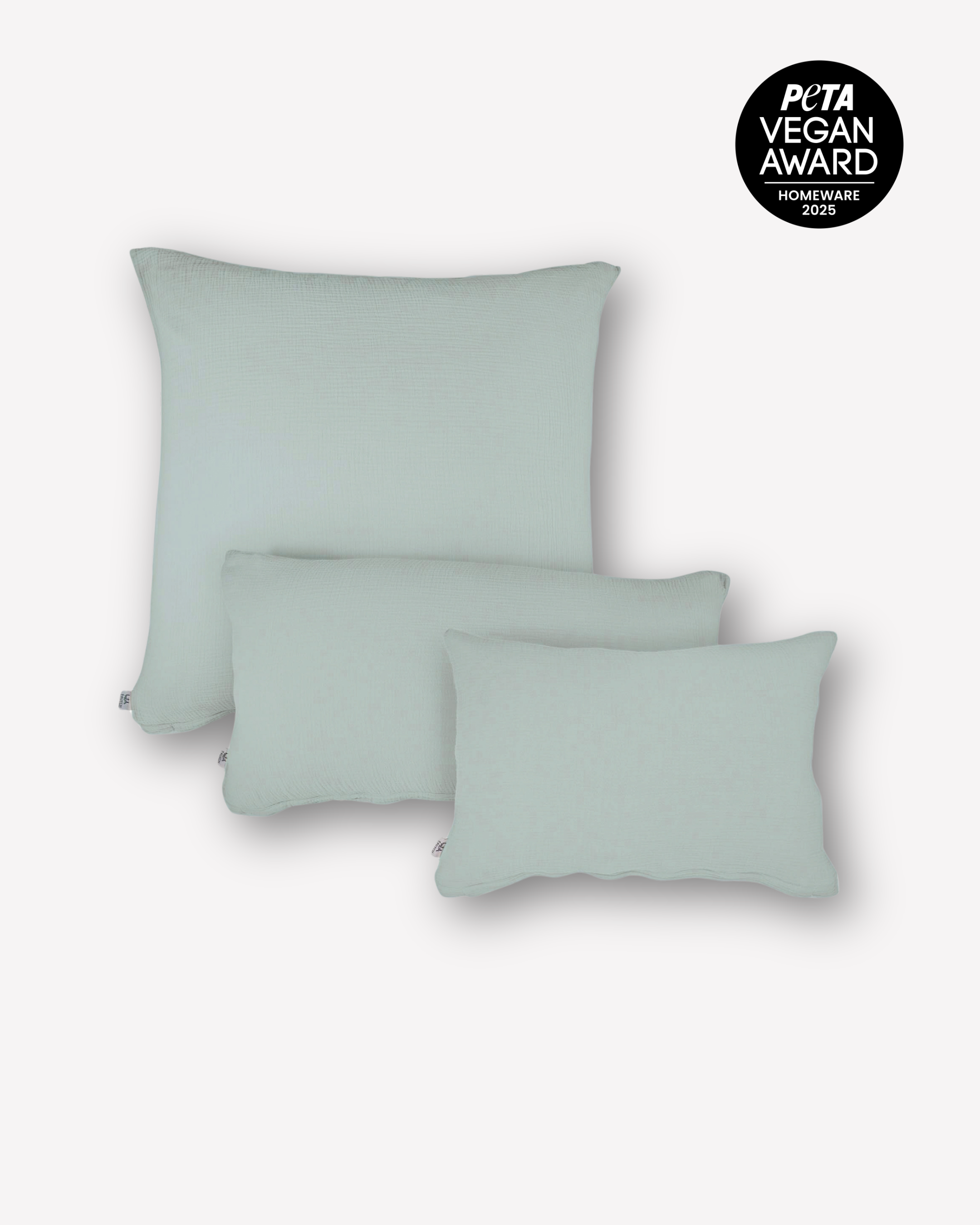 Musselin-Kopfkissen "Eliane" • Aquamarine - hutch&putch GmbH