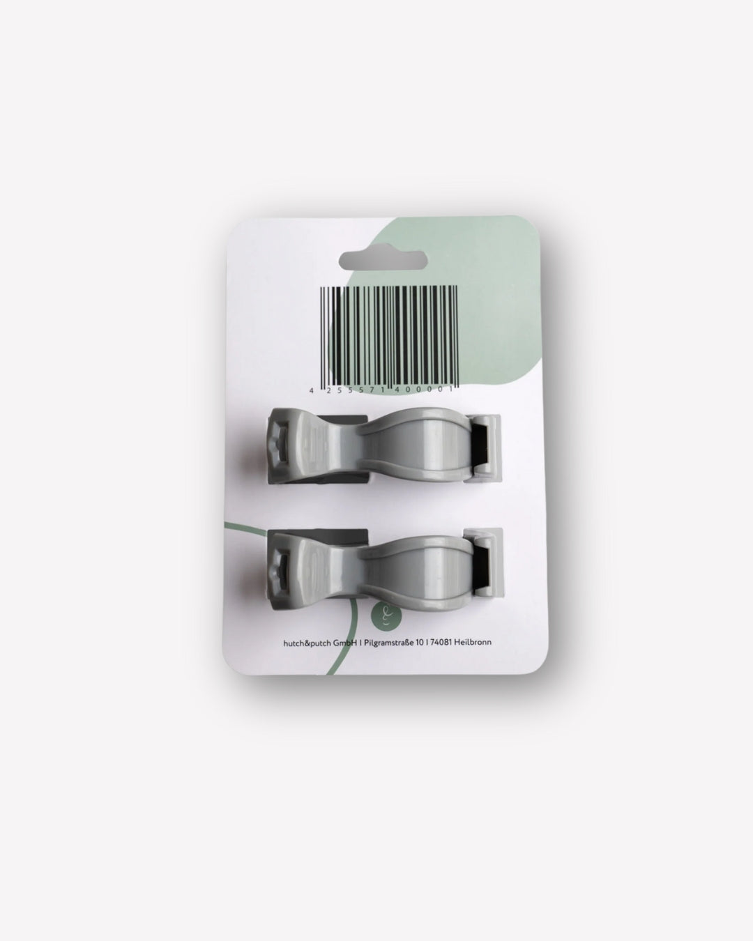 2er-Set Mulltuch-Klemmen • grau - hutch&putch GmbH