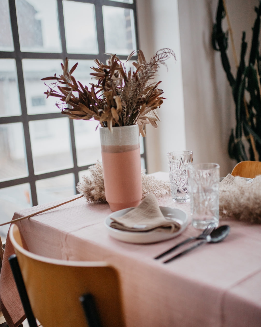 Musselin-Tischdecke "Angelina" • Blush - hutch&putch GmbH