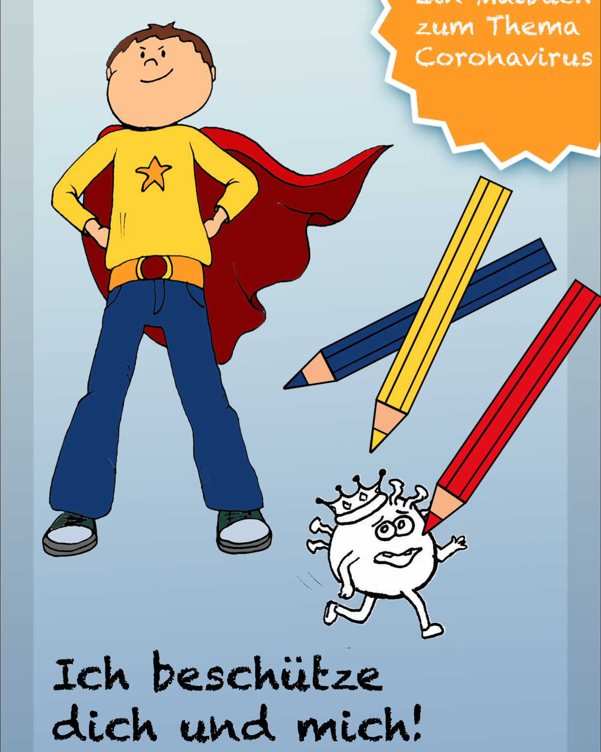Kinder-Malbuch Coronavirus • Ich beschütze dich und mich! • Download - hutch&putch GmbH