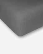 Musselin-Spannbettlaken "Eliane" • Anthrazit - hutch&putch GmbH