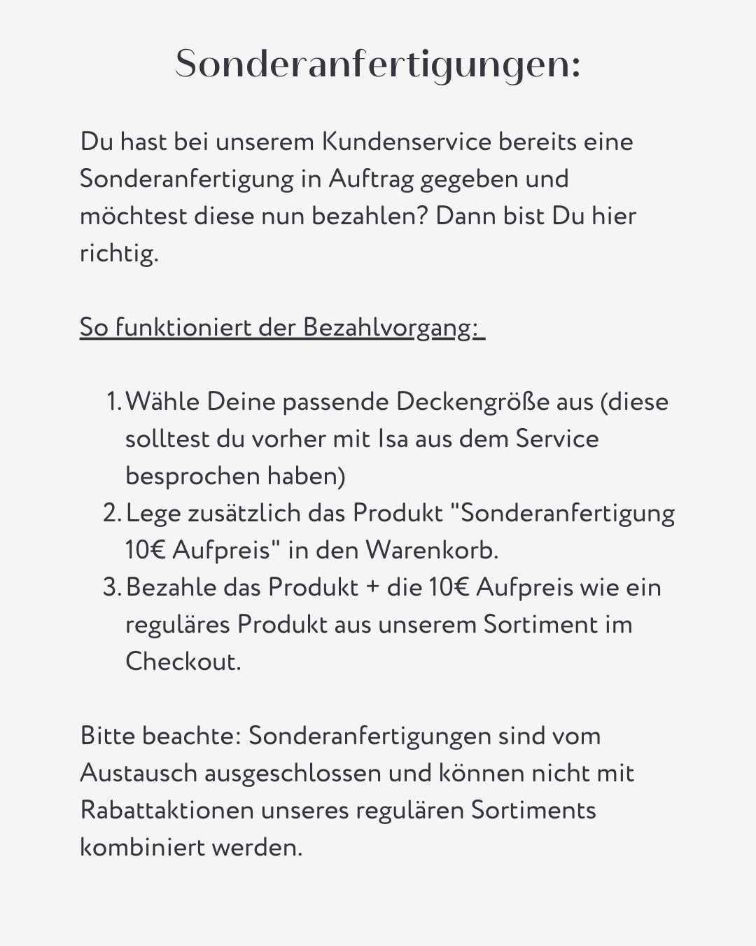 Sonderanfertigungen • Sommer- und Tagesdecken - hutch&putch GmbH
