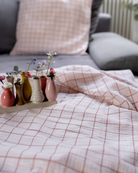 Musselin-Sofakissen "Adela" • Rosa Karo Edition - hutch&putch GmbH