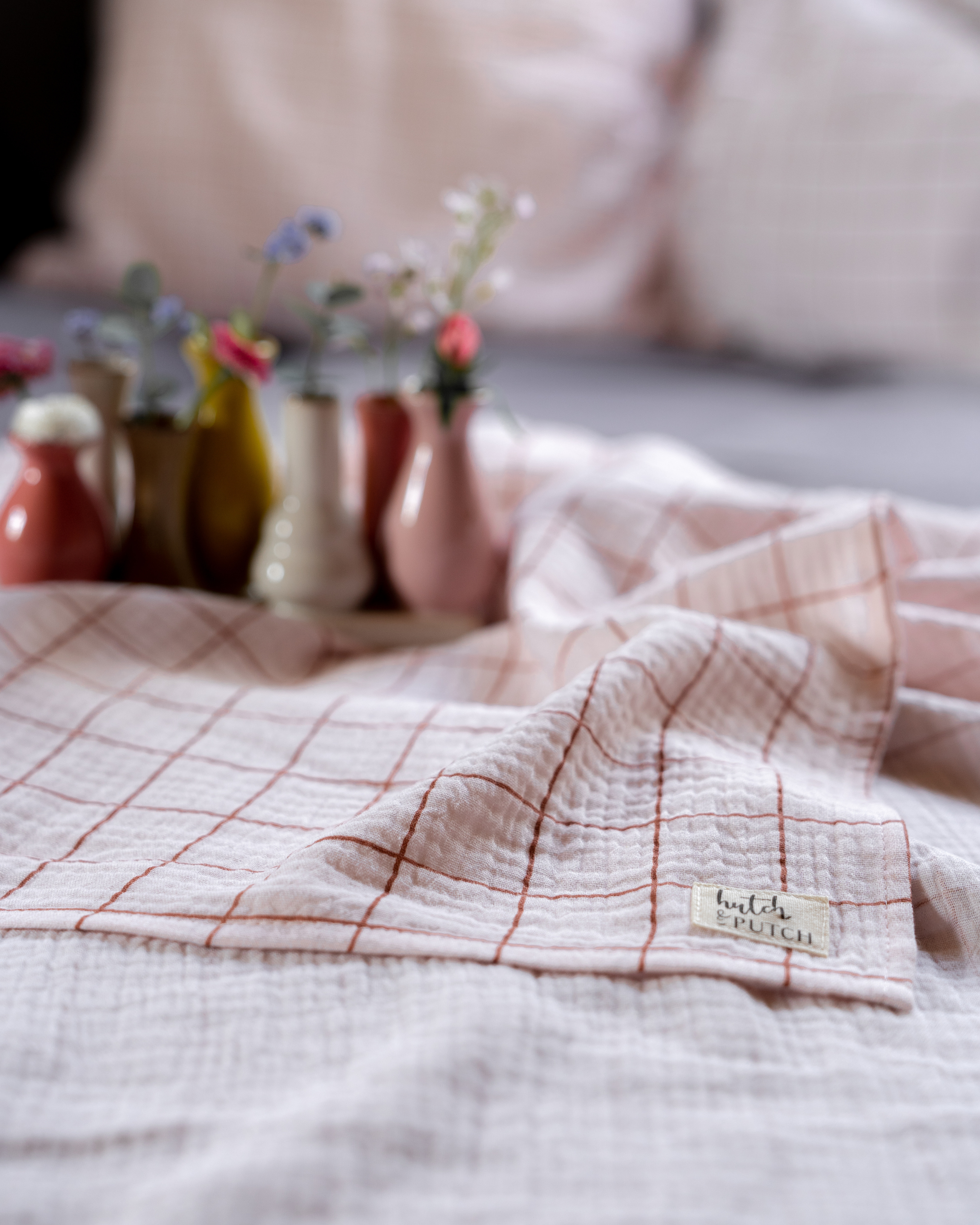 Musselin-Sommerdecke "Josephin" • Rosa Karo Edition - hutch&putch GmbH