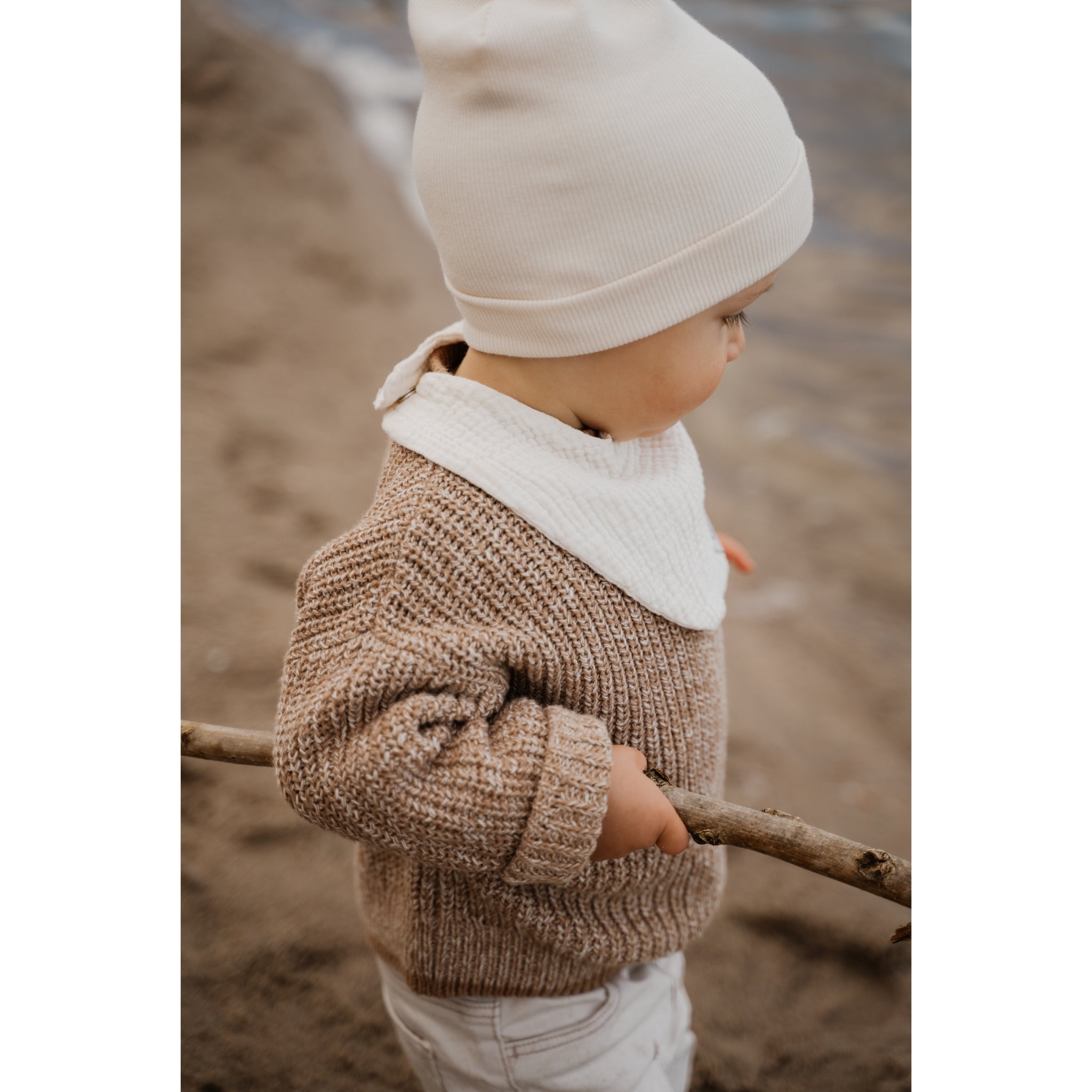Musselin-Lätzchen • Beige - hutch&putch GmbH