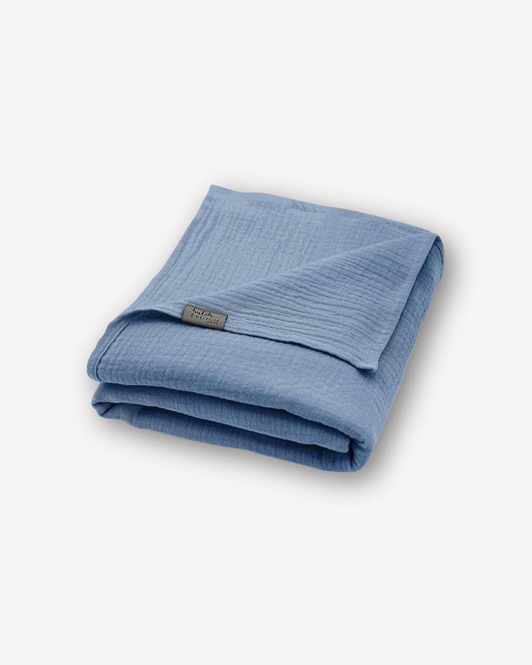 Musselin-Sommerdecke "Josephin" • Dusty Blue - hutch&putch GmbH
