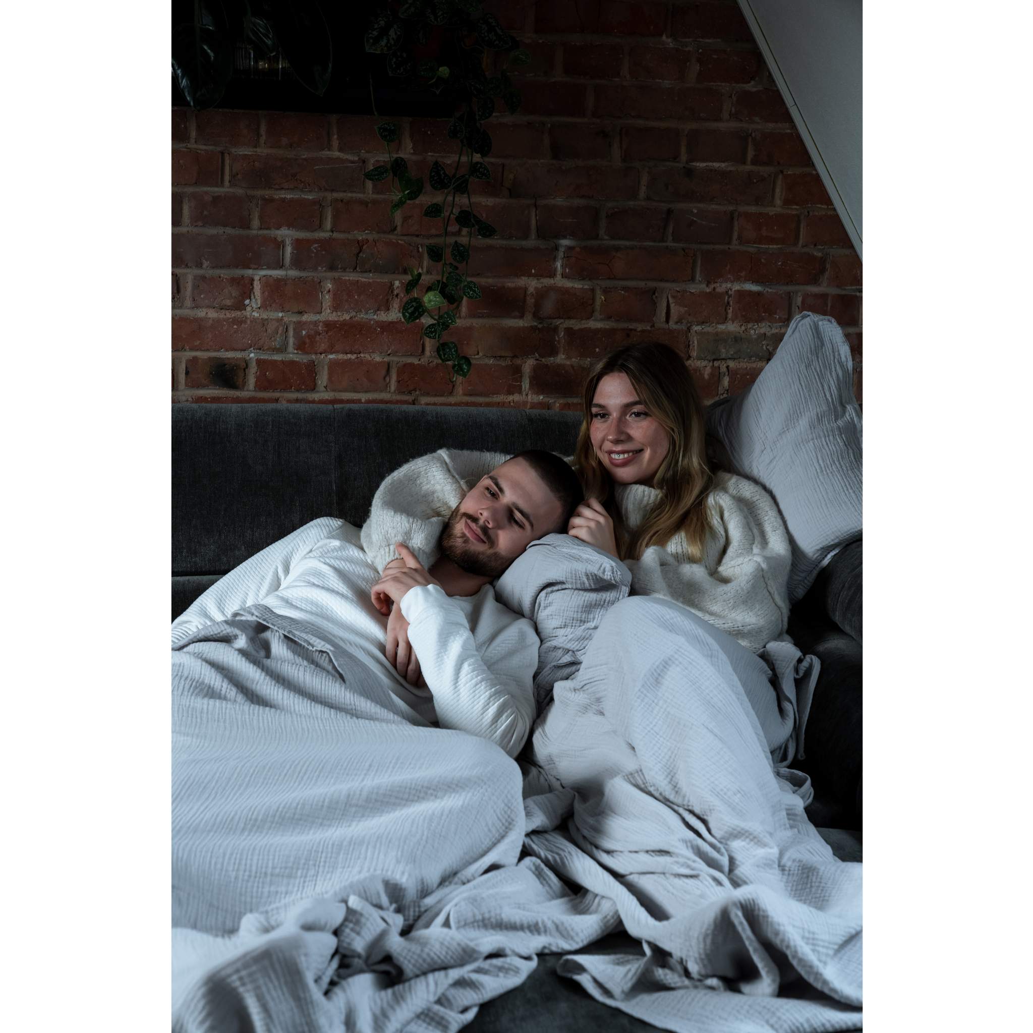 Musselin-Sommerdecke "Josephin" • Light Grey - hutch&putch GmbH