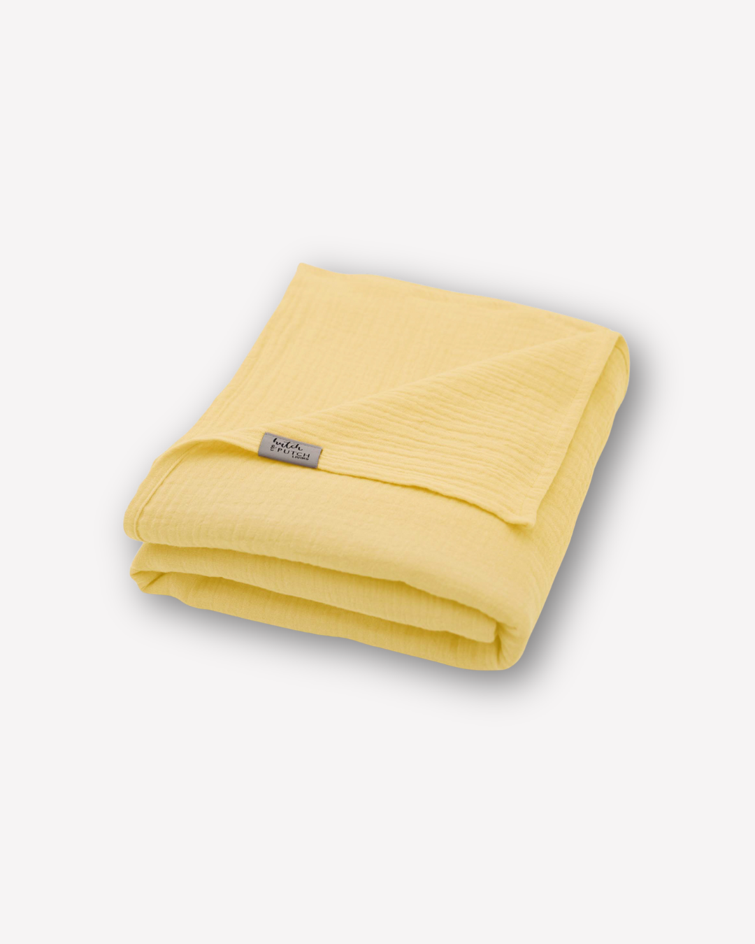 Musselin-Sommerdecke "Josephin" • Soft Yellow - hutch&putch GmbH