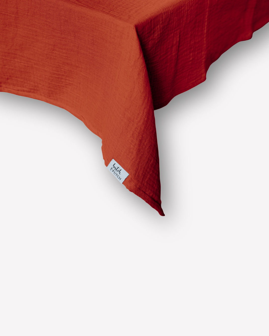Musselin-Tischdecke "Angelina" • Kupferrot - hutch&putch GmbH