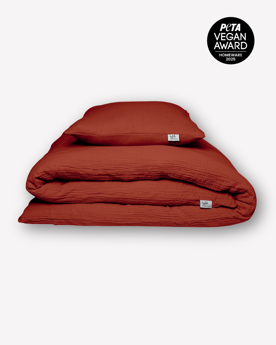 Organic bed linen “Eliane” • Copper red - hutch&putch GmbH