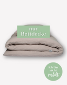Musselin-Bettdecke • Stein • 200x200 cm • Liebe auf den 2. Blick • ohne Kissen! - hutch&putch GmbH