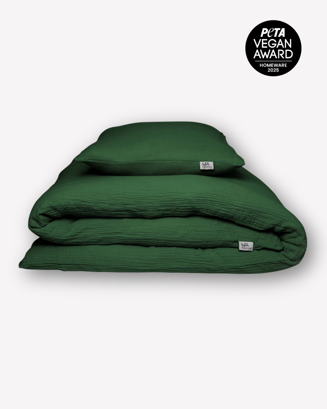 Organic bed linen "Eliane" • Fir green - hutch&putch GmbH