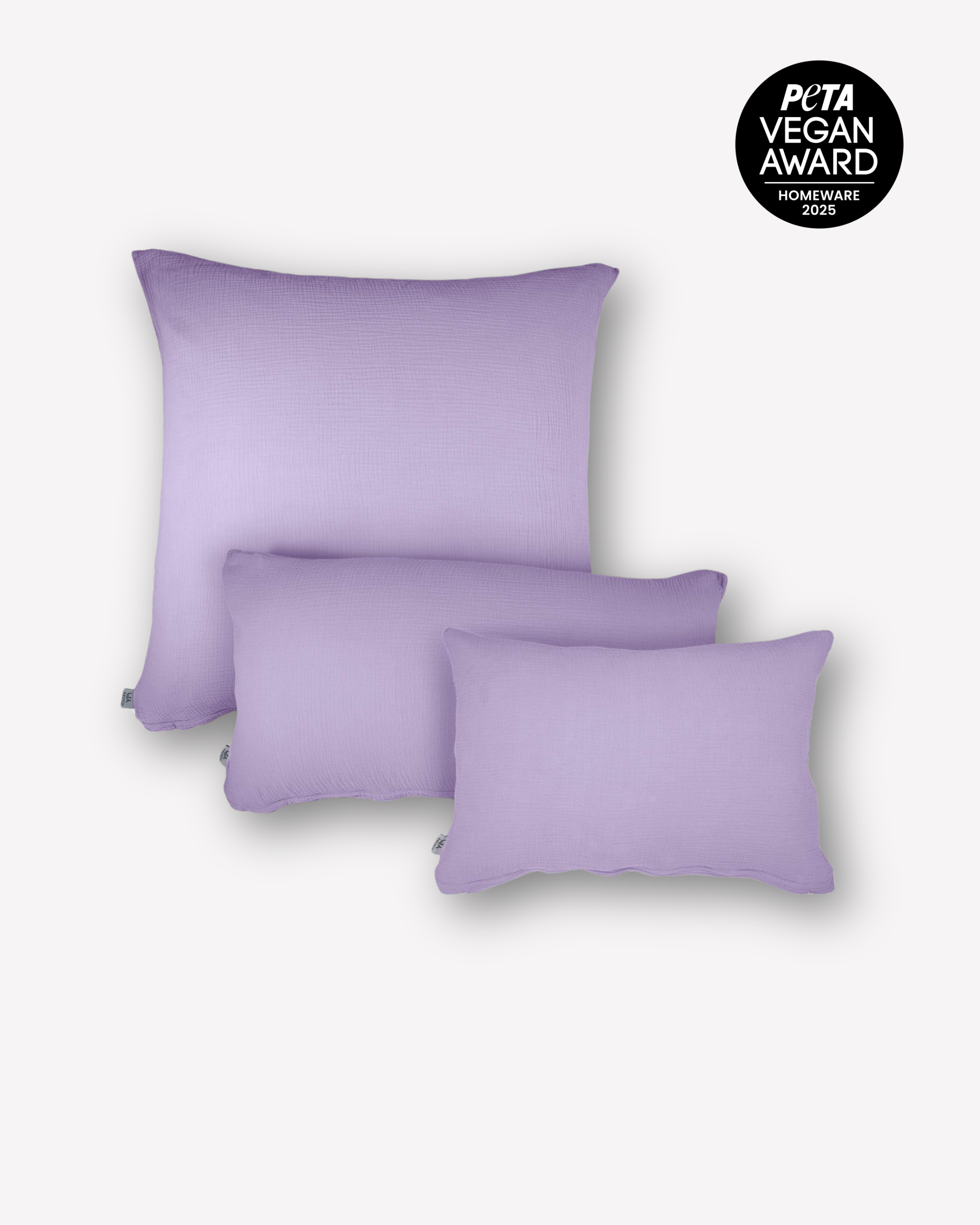 Musselin-Kopfkissen "Eliane" • Lavendel - hutch&putch GmbH
