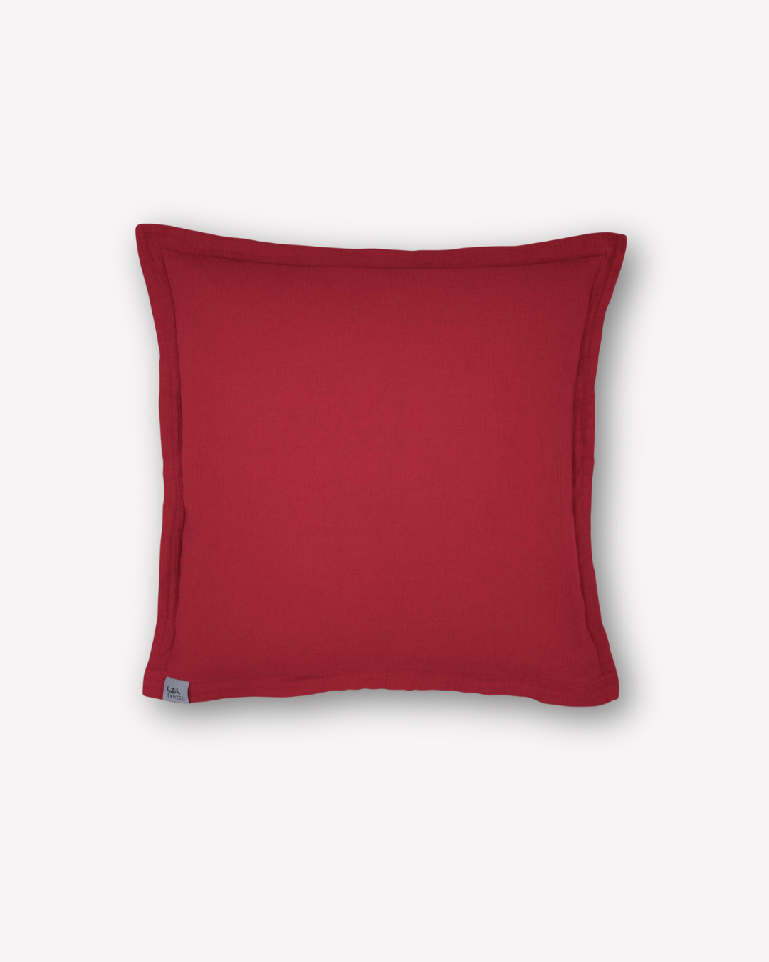 Musselin-Sofakissenbezug "Adela" • Cranberry - hutch&putch GmbH