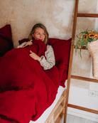 Bio Bettwäsche "Eliane" • Cranberry - hutch&putch GmbH