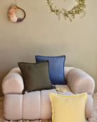 Musselin-Sofakissenbezug "Adela" • Olive Green - hutch&putch GmbH
