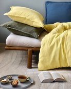 Musselin-Sofakissenbezug "Adela" • Dusty Blue - hutch&putch GmbH