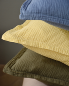 Musselin-Sofakissenbezug "Adela" • Soft Yellow - hutch&putch GmbH
