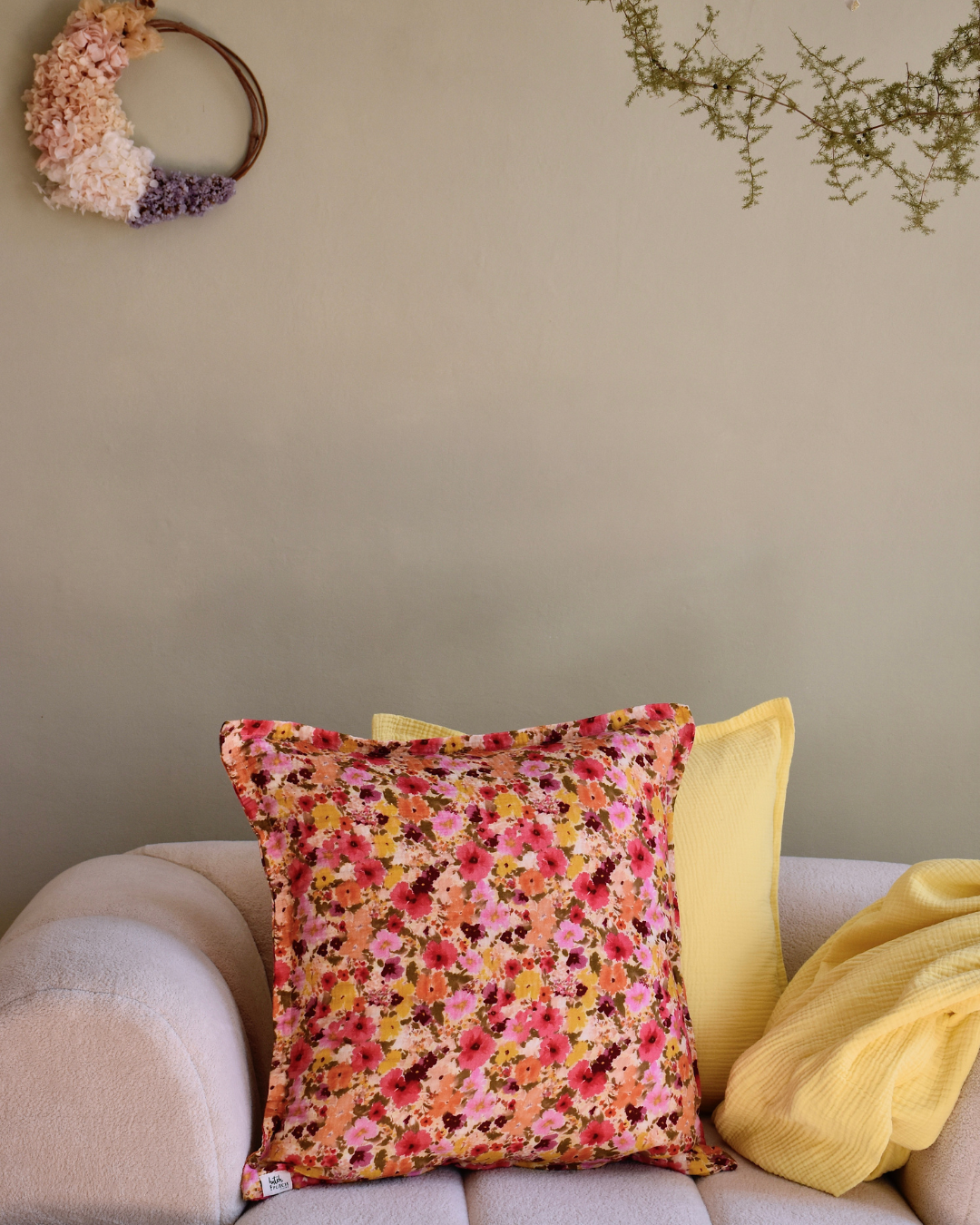 Musselin-Sofakissenbezug "Adela" • Flowerful - hutch&putch GmbH