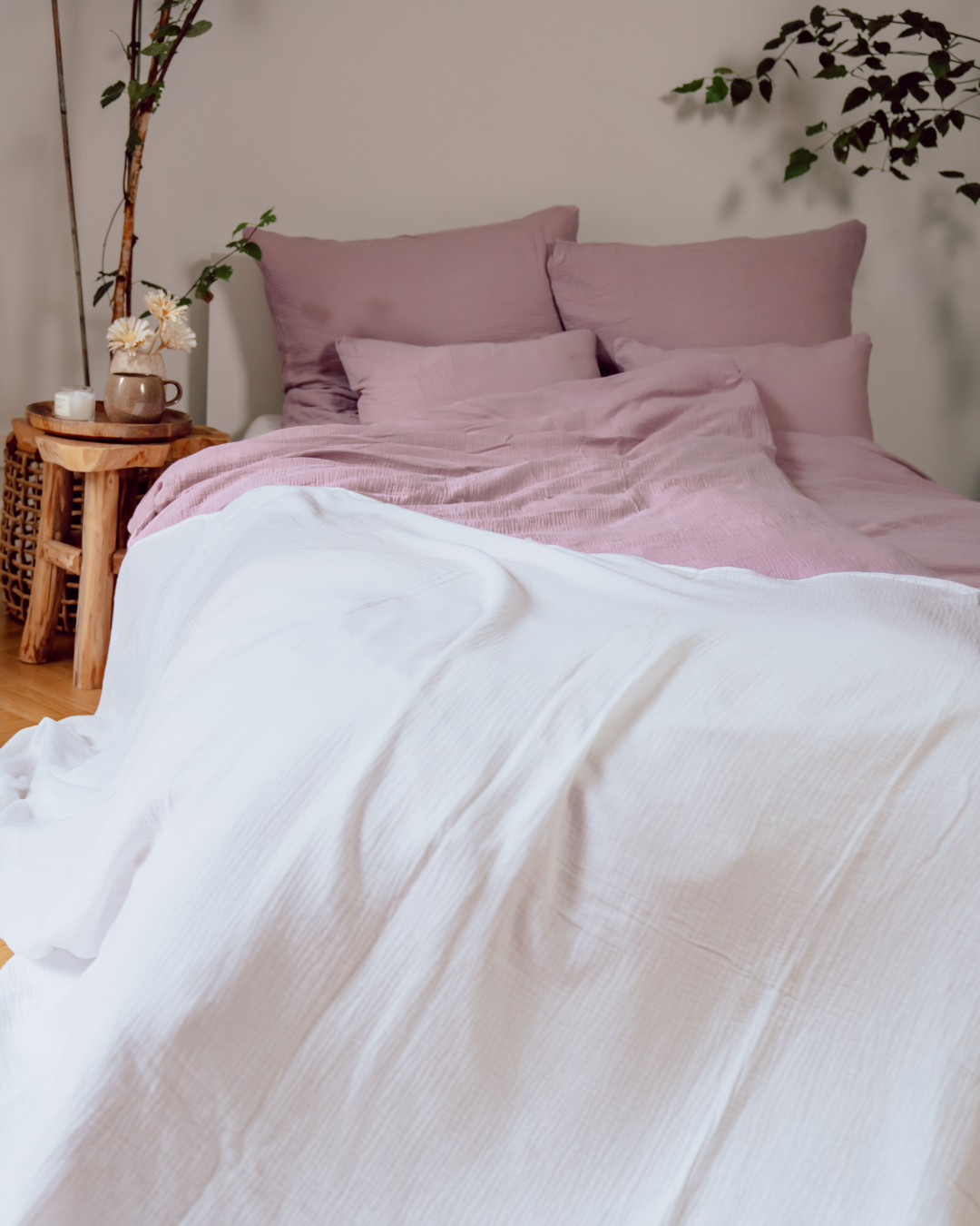 Musselin-Tagesdecke "Matilda" • Off-White - hutch&putch GmbH