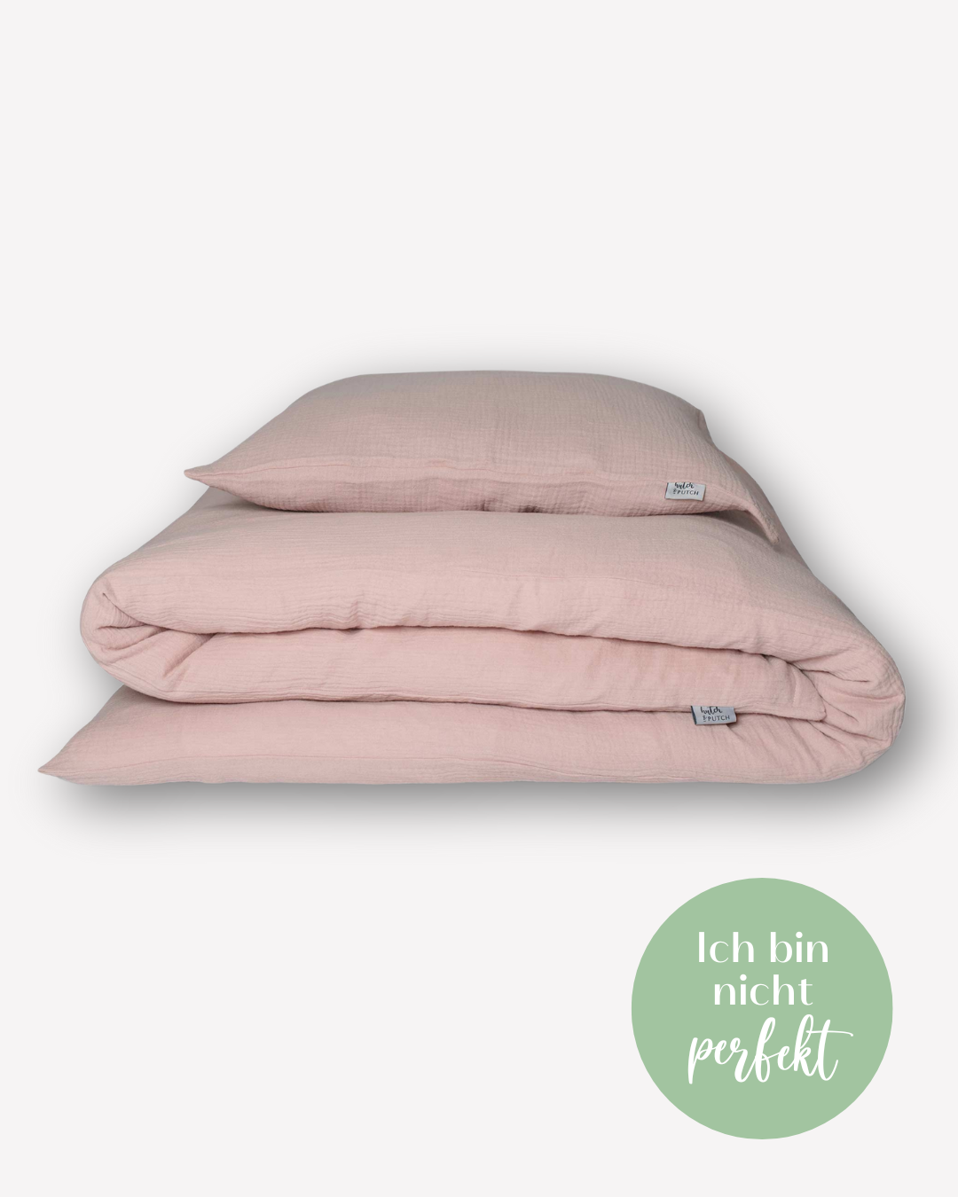 Muslin bed linen • Blush • 135x200 cm • Love at second sight • Pillow 40x80 cm - hutch&putch GmbH