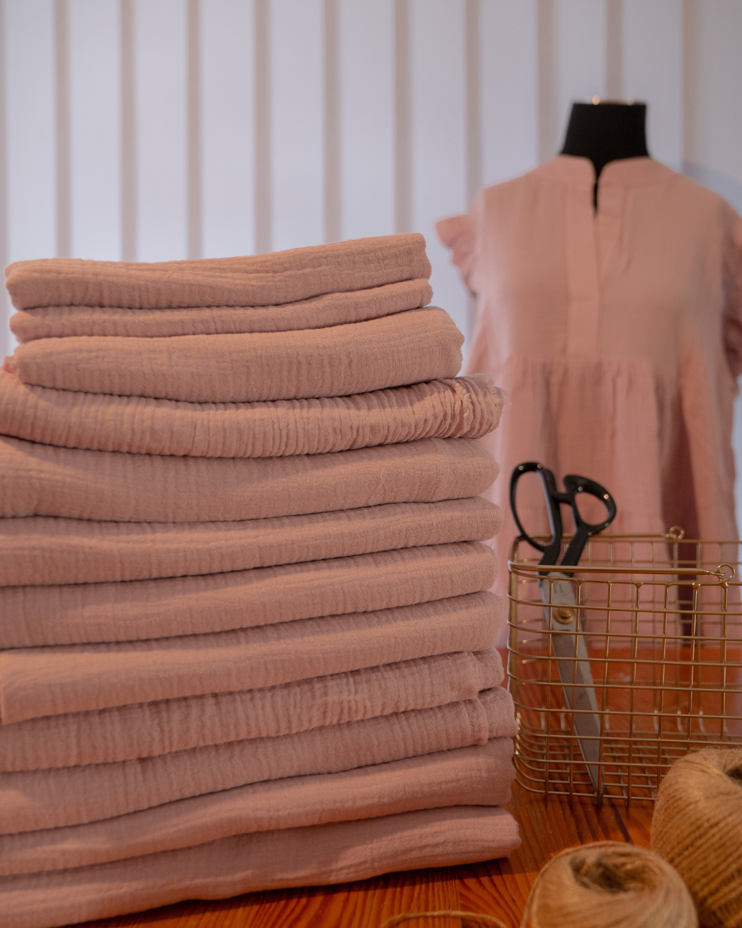 Musselin Stoff Bio Baumwolle Blush • 3 kg - hutch&putch GmbH