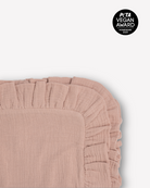 Musselin-Rüschenkopfkissen "Heide" • Blush - hutch&putch GmbH