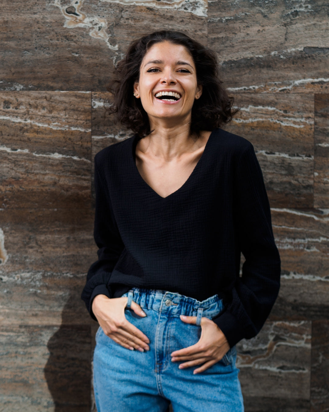 Musselin-Bluse "Jule" • mit Ballonärmeln - hutch&putch GmbH