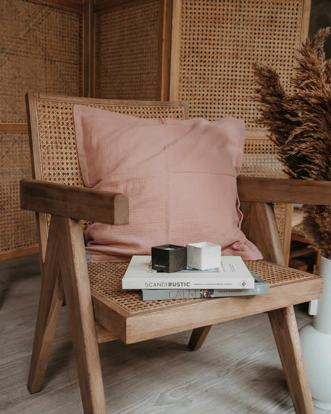Musselin-Sofakissenbezug "Adela" • Blush - hutch&putch GmbH