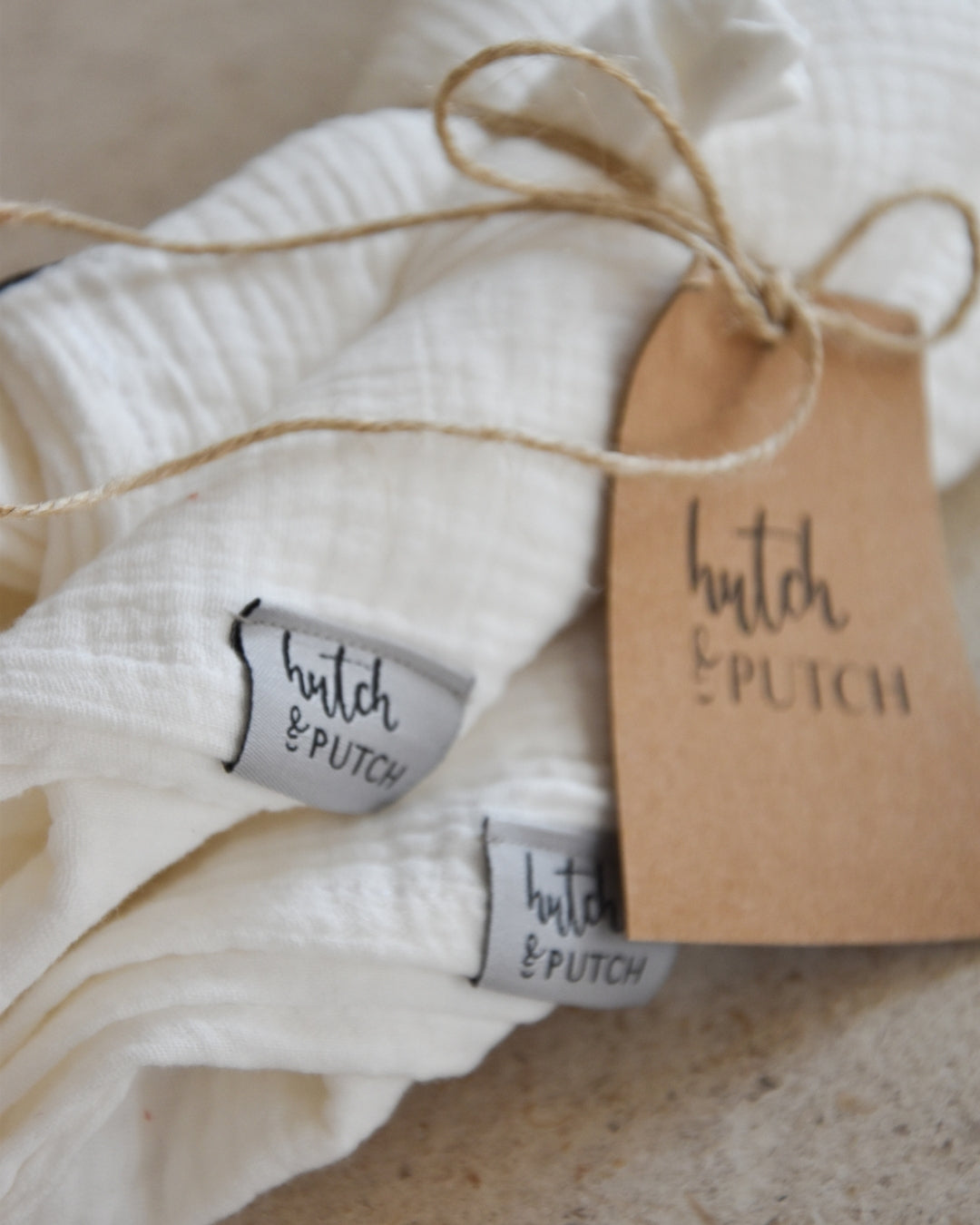 Musselin-Servietten "Anne-Marie" • Off-White - hutch&putch GmbH