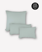 Musselin-Kopfkissen "Eliane" • Aquamarine - hutch&putch GmbH