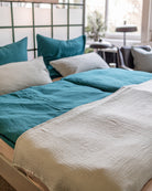 Musselin-Sommerdecke "Josephin" • Aquamarine - hutch&putch GmbH