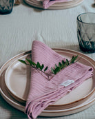Musselin-Servietten "Anne-Marie" • Mauve • 4er-Set - hutch&putch GmbH