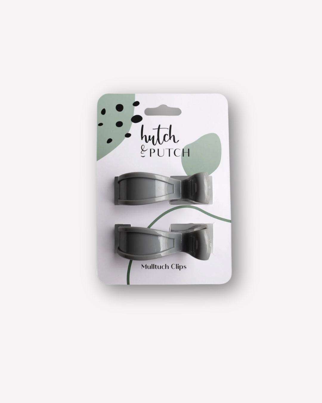 2er-Set Mulltuch-Klemmen • grau - hutch&putch GmbH