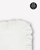 Musselin-Rüschenkopfkissen "Heide" • Off-White - hutch&putch GmbH