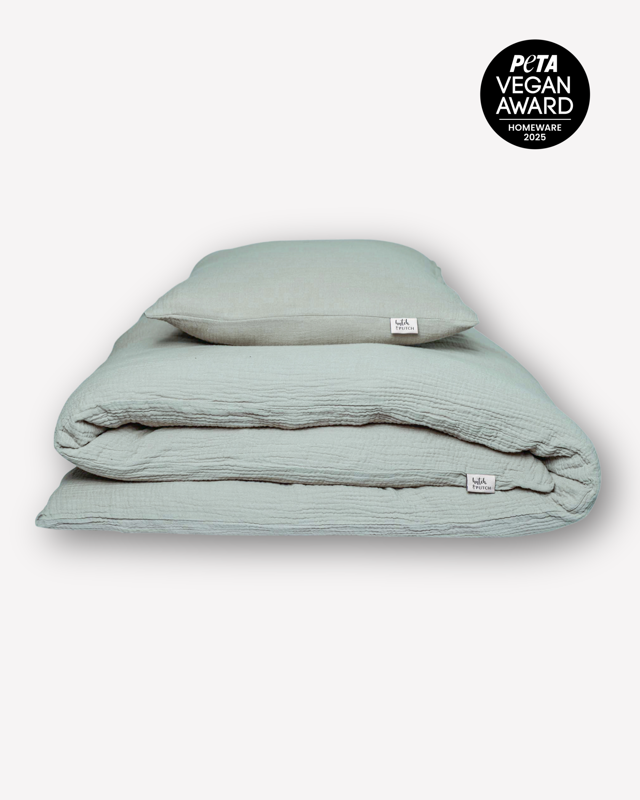 Organic bed linen "Eliane" • Aquamarine - hutch&putch GmbH