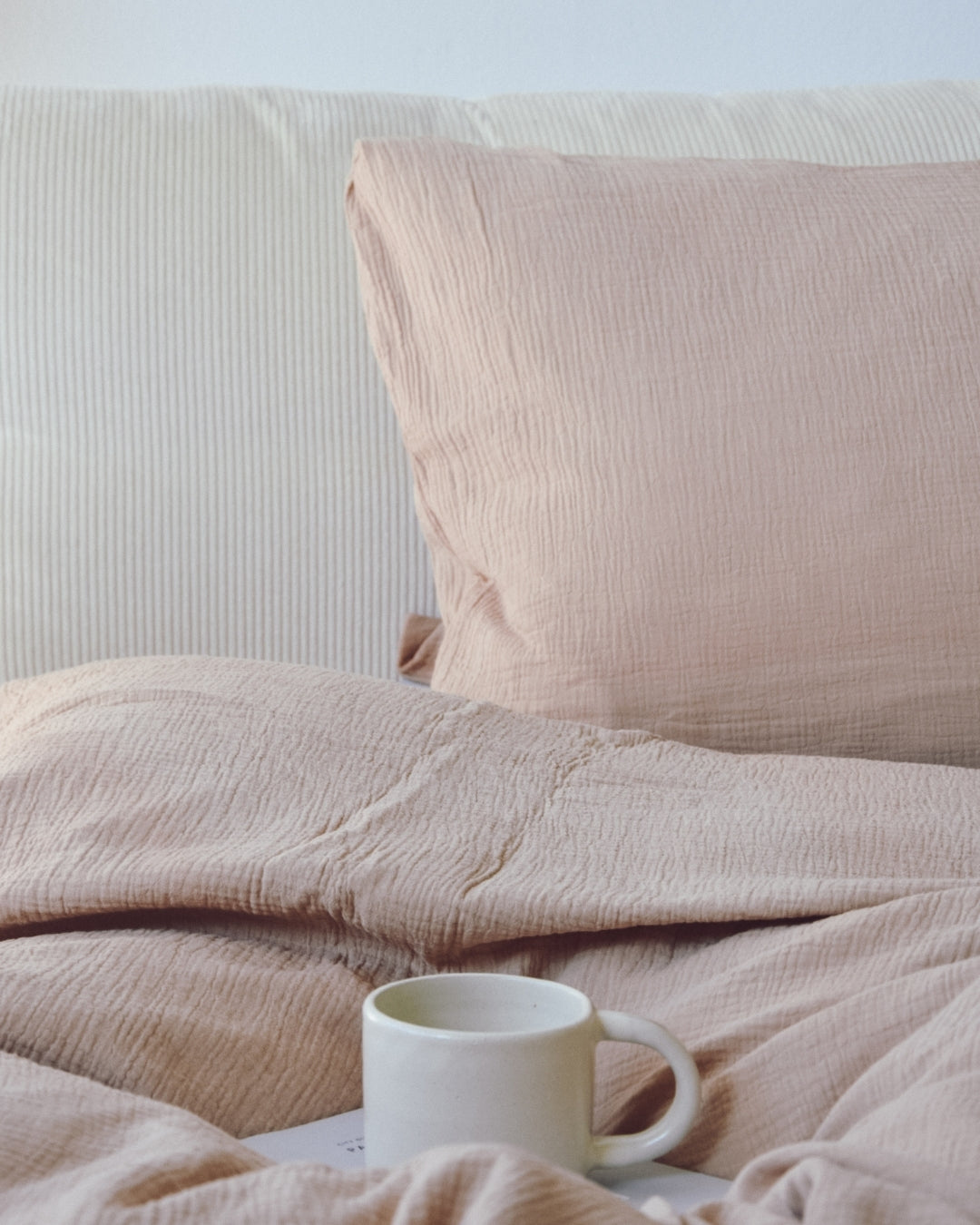 Musselin-Kopfkissen "Eliane" • Blush - hutch&putch GmbH