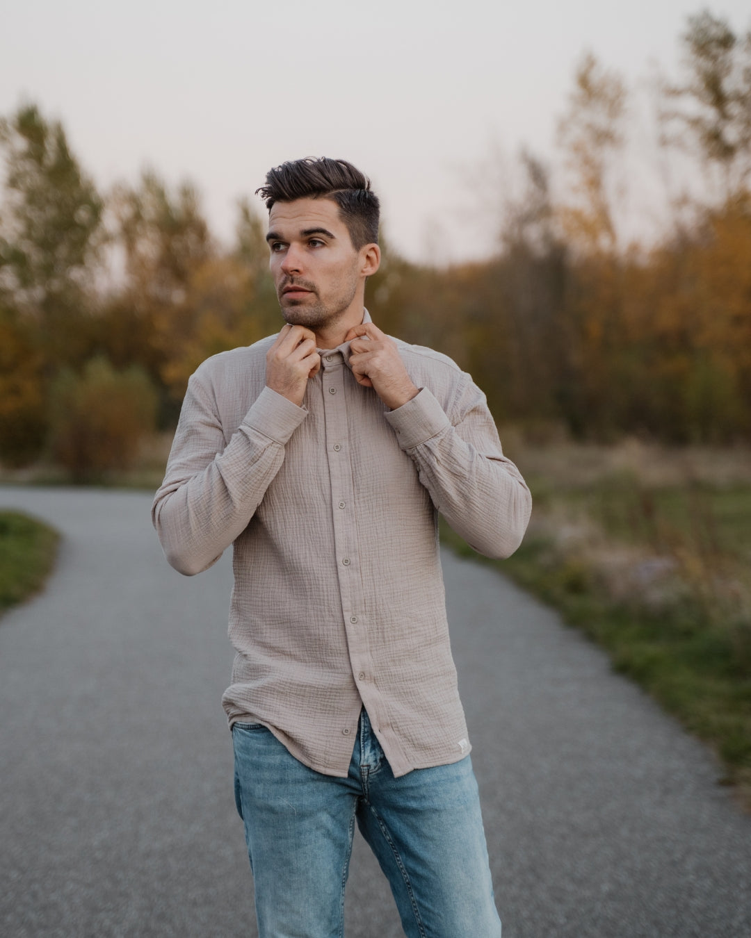 Muslin men's shirt "Ben" - hutch&putch GmbH