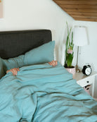 Musselin-Kinderbettwäsche "Eliane" 100x135cm • Sky Blue - hutch&putch GmbH